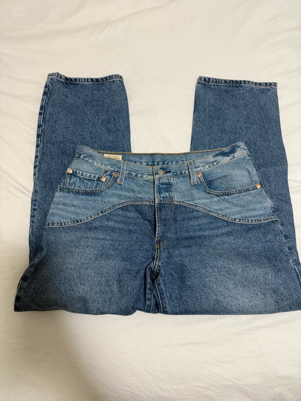 Levi's Women’s western Blue Straight-Leg Denim Jeans